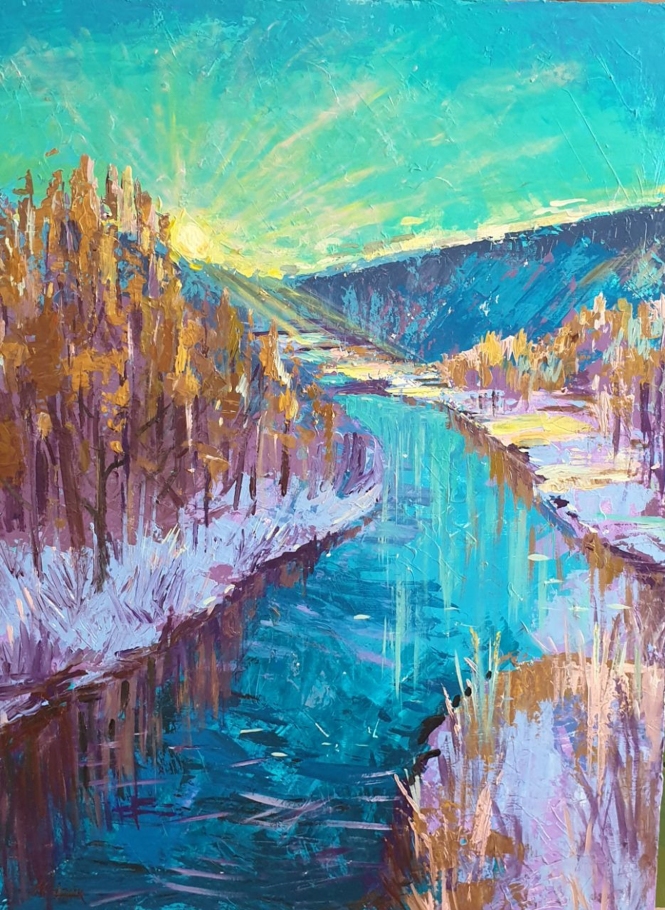 Painting for sale online - Spring rays