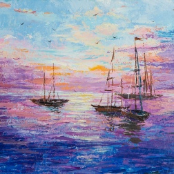 Painting for sale online - Morning for fishermen