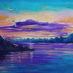 Painting for sale online - Lilac smooth surface