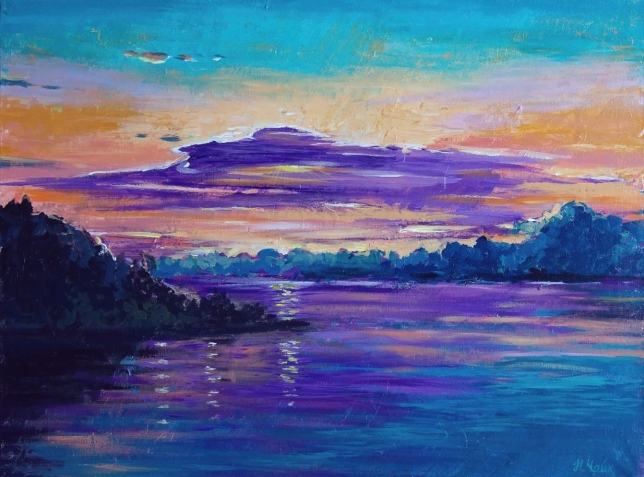 Painting for sale online - Lilac smooth surface