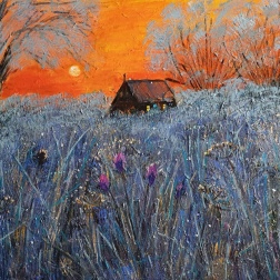 Painting for sale online - The winter evening will fall into a quiet sleep