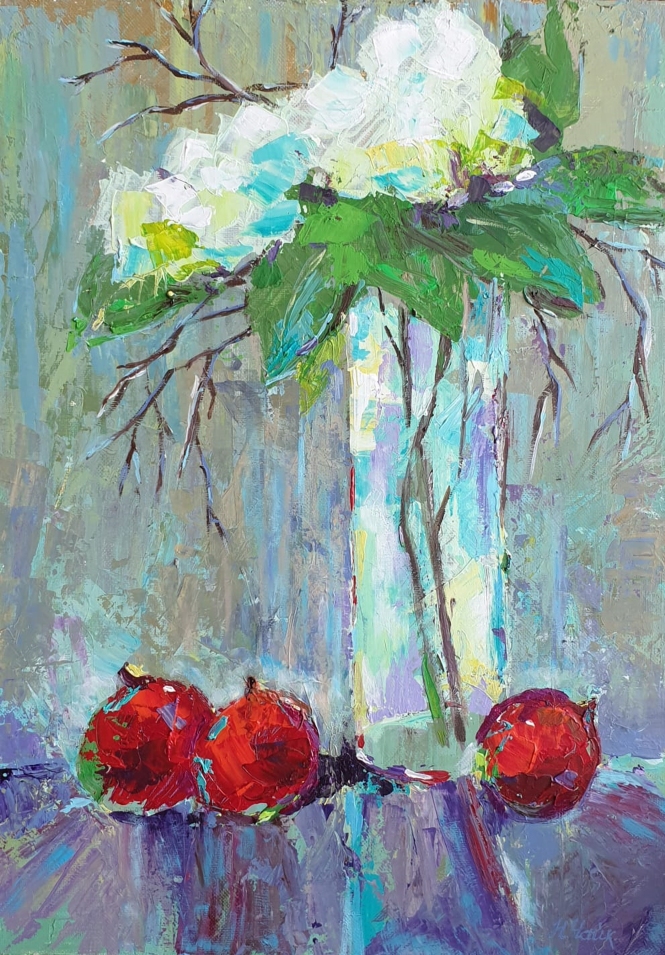 Painting for sale online - Garland of flowers and fruits