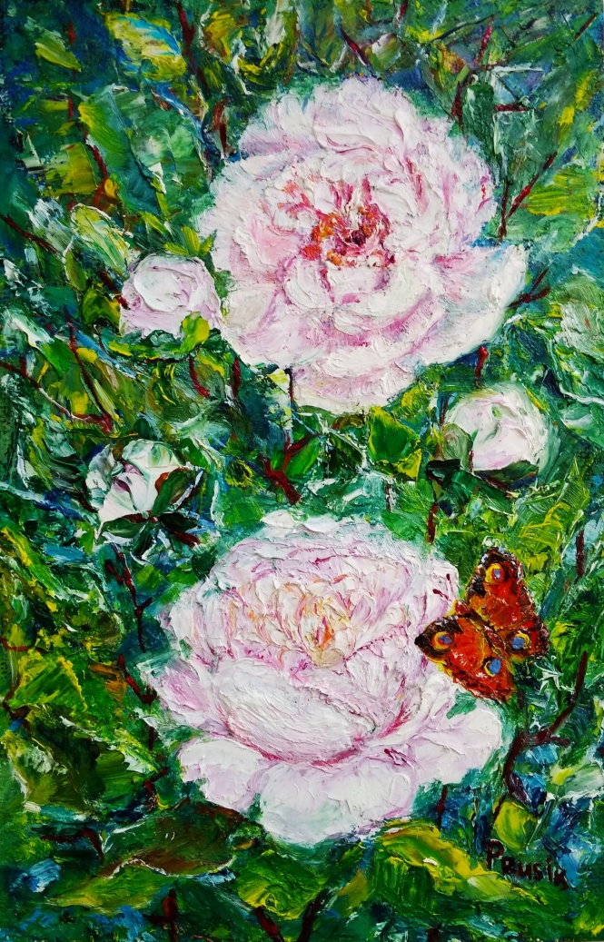 Painting for sale online - Peonies are blooming on the bushes