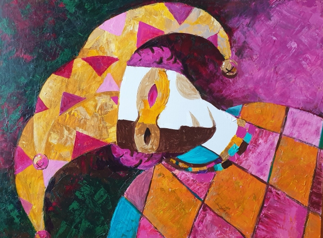 Painting for sale online - Harlequin