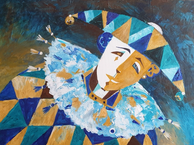 Painting for sale online - Pierrot