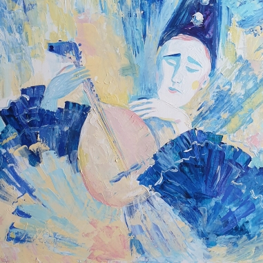 Painting for sale online - Pierrot. Serenade