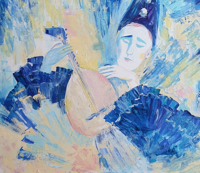 Painting for sale online - Pierrot. Serenade