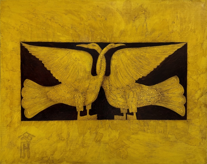 Painting for sale online - Heron-Geese