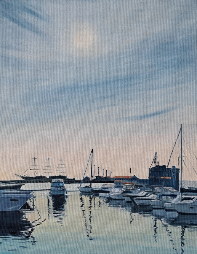 Painting for sale online - Port. Yachts No 2