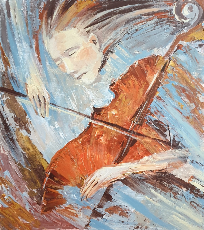 Painting for sale online - Soul at the tip of the bow
