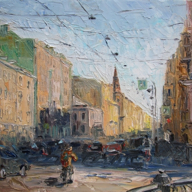 Painting for sale online - Street of Petersburg