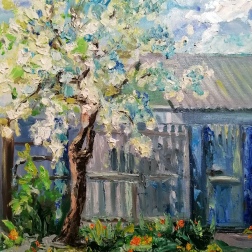 Painting for sale online - White cherry