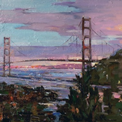 Painting for sale online - Sunset in San Francisco 