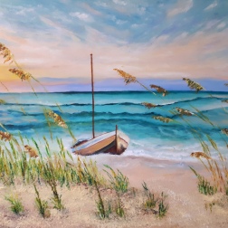 Painting for sale online - Sea wind in coastal grass