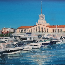 Painting for sale online - Port. Yachts No 3