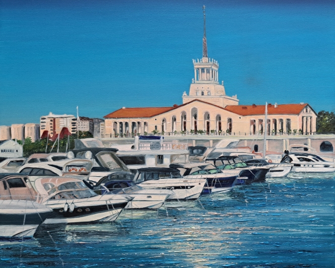 Painting for sale online - Port. Yachts No 3