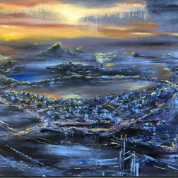 Painting for sale online - The Bronze Sundown 