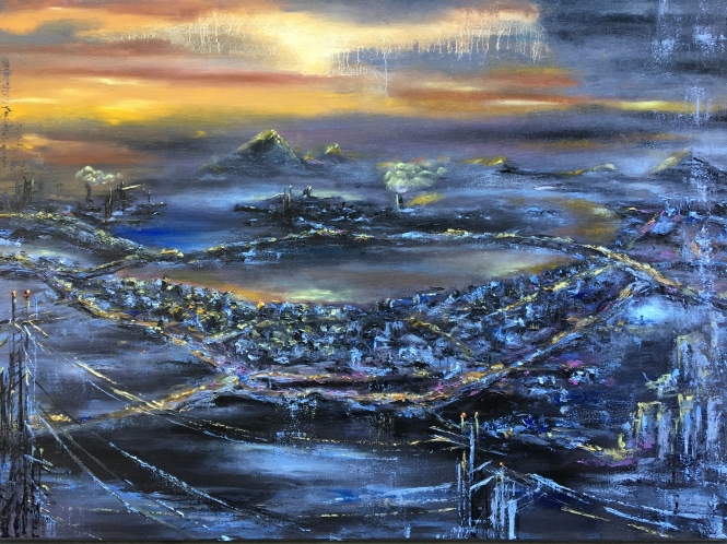 Painting for sale online - The Bronze Sundown