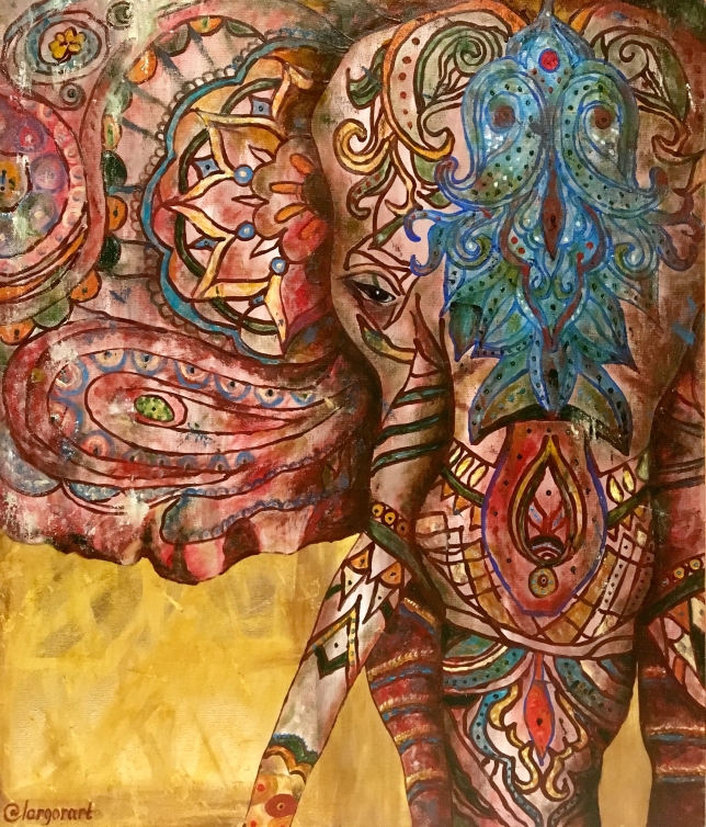 Painting for sale online - Red Luck