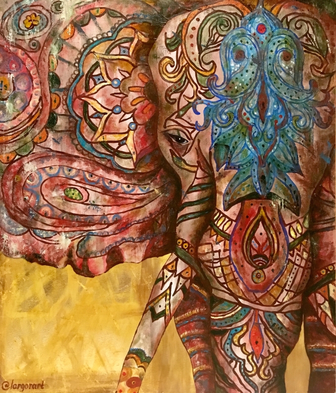 Painting for sale online - Red Luck