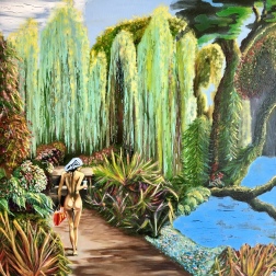 Painting for sale online - Adam is waiting for his Eva