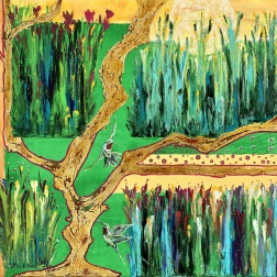 Painting for sale online - Hummingbird’s paradise 