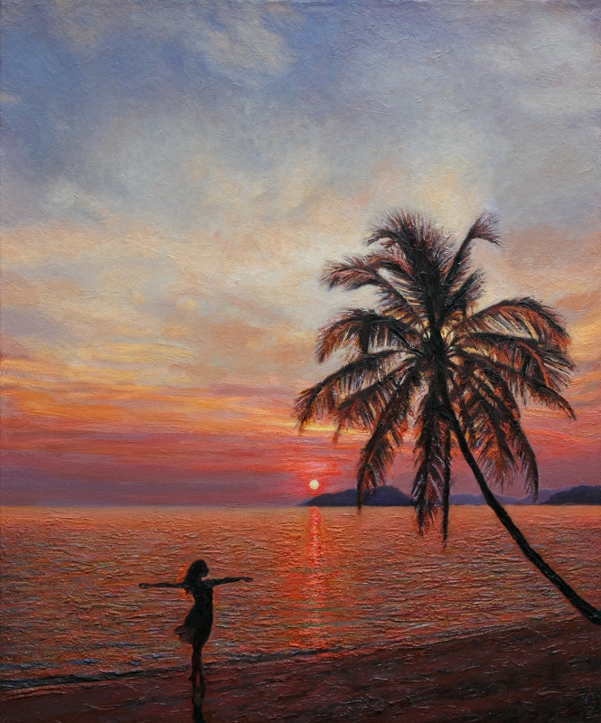 Painting for sale online - Tropical sunset