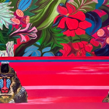 Painting for sale online - Apes in the river