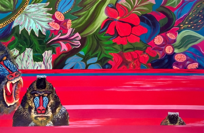 Painting for sale online - Apes in the river