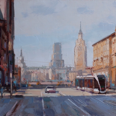 Painting for sale online - To three train stations. Krasnoprudnaya street.