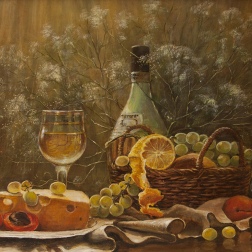 Painting for sale online - Wine and grapes
