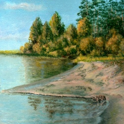 Painting for sale online - On Talmenka River. August