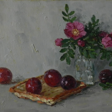 Painting for sale online - Plums.