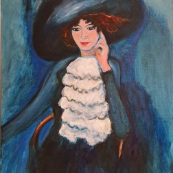 Painting for sale online - Lady with pensive eyes