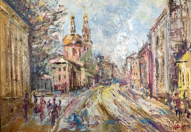Painting for sale online - Moscow. Old Basmannaya Street