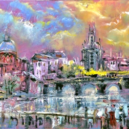 Painting for sale online - Venice in the rays of sunset.
