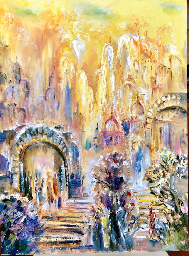 Painting for sale online - Sunny city. 