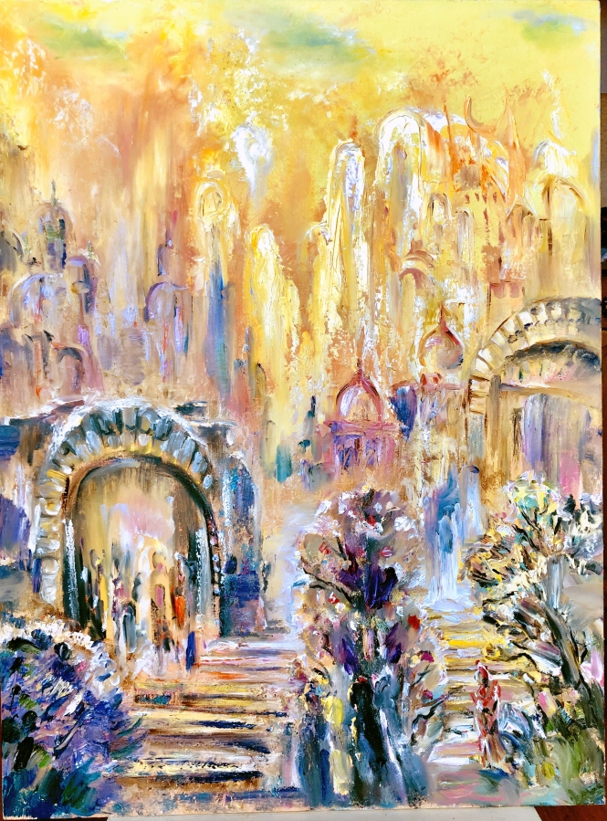 Painting for sale online - Sunny city.