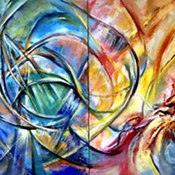 Painting for sale online - Ice and flame
