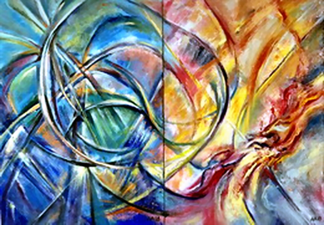 Painting for sale online - Ice and flame
