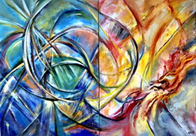 Painting for sale online - Ice and flame