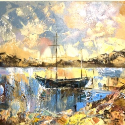 Painting for sale online - Fairy tale brig.