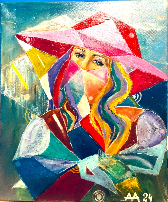 Painting for sale online - A woman of mystery.