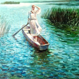 Painting for sale online - Jade Lake