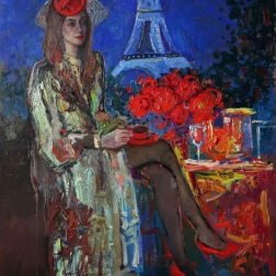 Painting for sale online - Paris by night