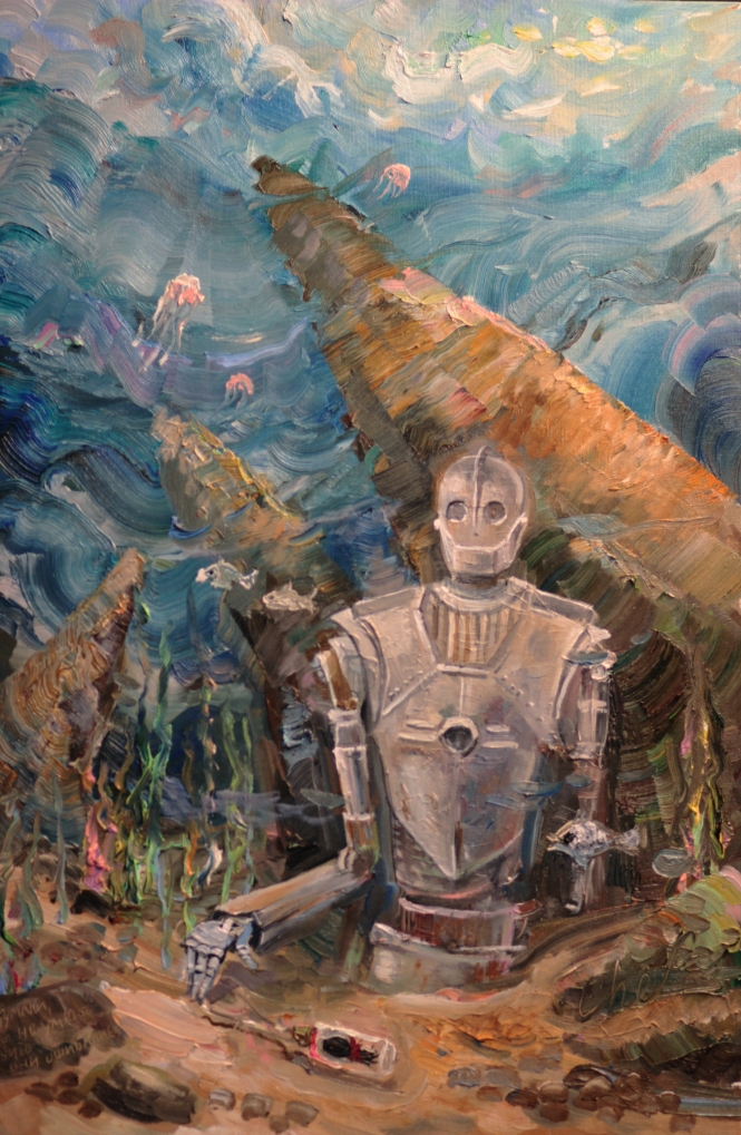 Painting for sale online - Love Death and Robot