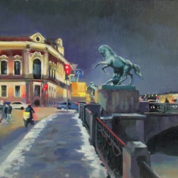 Painting for sale online - Anichkov Bridge