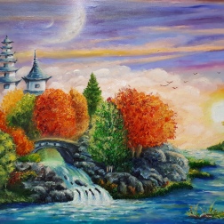 Painting for sale online - Cloud depths