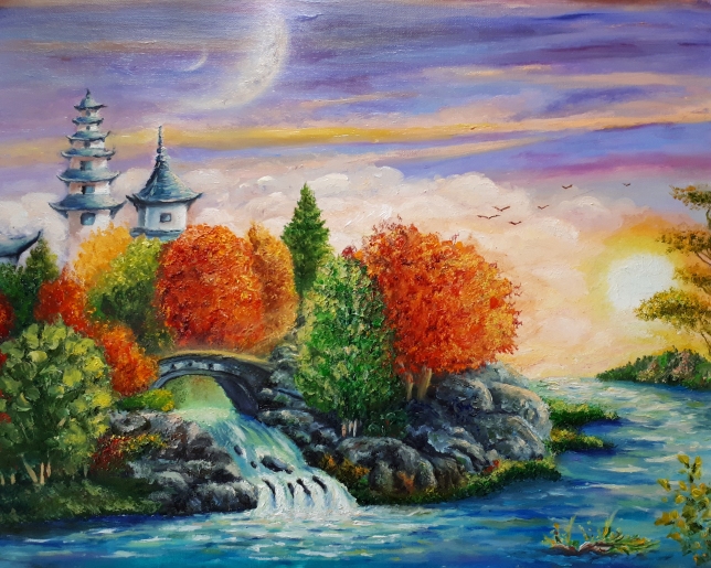 Painting for sale online - Cloud depths