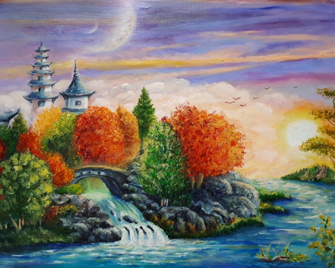 Painting for sale online - Cloud depths